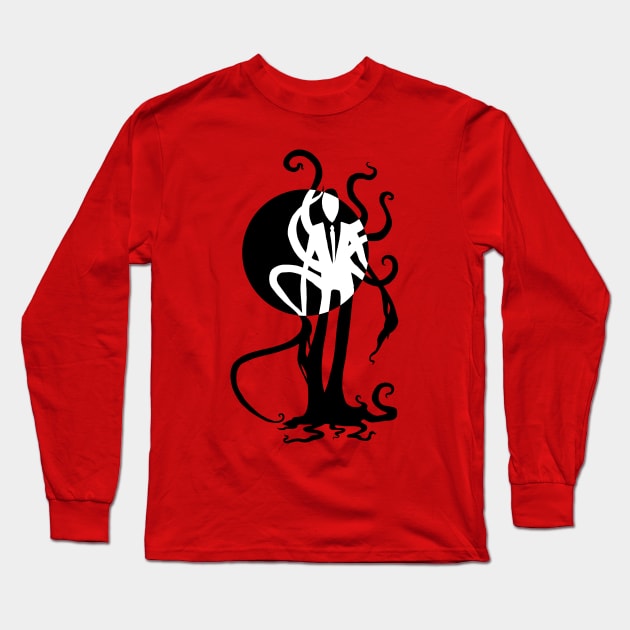 Thin Dude - Slenderman Cryptid Design - Dark Design for Light Shirts Long Sleeve T-Shirt by Indi Martin